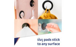 Silwy® Clever Magnethaken Inkl. Metall-Nano-Gel-Pad 5 Cm 2 Tlg. Blau -Fiammathle Geschaft 337085 2581289
