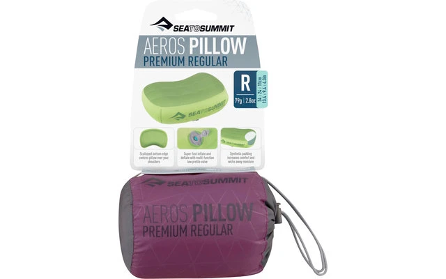 Sea To Summit Aeros Premium Pillow Reisekissen Regular, Magenta 34x24x11cm 7 Sea To Summit Aeros Premium Pillow Reisekissen Regular, Magenta 34x24x11cm – Bild 5