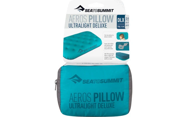 Sea To Summit Aeros Ultralight Pillow Deluxe Reisekissen, Blau 56x36x14cm 6 Sea To Summit Aeros Ultralight Pillow Deluxe Reisekissen, Blau 56x36x14cm – Bild 4