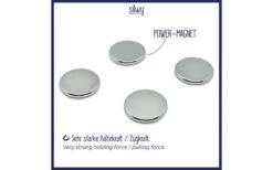 Silwy® Power Magnete Inkl. 4 Klebepunkte