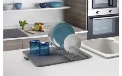 Metaltex Dry-Tex 2-in-1 Abtropfgestell Mit Microfasermatte Silber -Fiammathle Geschaft 497453 3367490