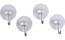 Wenko Static-Loc Nickelhaken Wandhaken Transparent 4er Set -Fiammathle Geschaft 515927 3539176 2