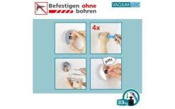 Wenko Vacuum-Loc Adapter Matt Premium 2er Set Befestigen Ohne Bohren -Fiammathle Geschaft 516104 3504014