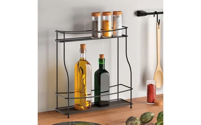 Metaltex Balsamico LAVA Gewürzregal 2 Etagen Schwarz 3 Metaltex Balsamico LAVA Gewürzregal 2 Etagen Schwarz