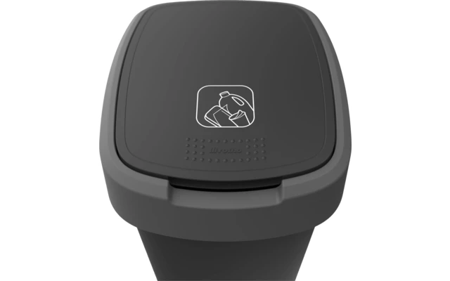 Rotho Twist Abfalleimer Mit Schwing- Und Klappdeckel 10 Liter Horizon Blau 4 Rotho Twist Abfalleimer Mit Schwing- Und Klappdeckel 10 Liter Horizon Blau – Bild 2