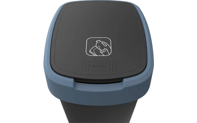 Rotho Twist Abfalleimer Mit Schwing- Und Klappdeckel 10 Liter Horizon Blau 5 Rotho Twist Abfalleimer Mit Schwing- Und Klappdeckel 10 Liter Horizon Blau – Bild 3