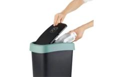 Rotho Twist Abfalleimer Mit Schwing- Und Klappdeckel 25 Liter Dunkelsilber -Fiammathle Geschaft 689406 4830116 3